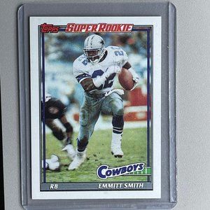 1991 Topps Super Rookie Emmitt Smith Error Card